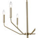 Laurell 6 Light 24 inch Modern Gold Chandelier Ceiling Light